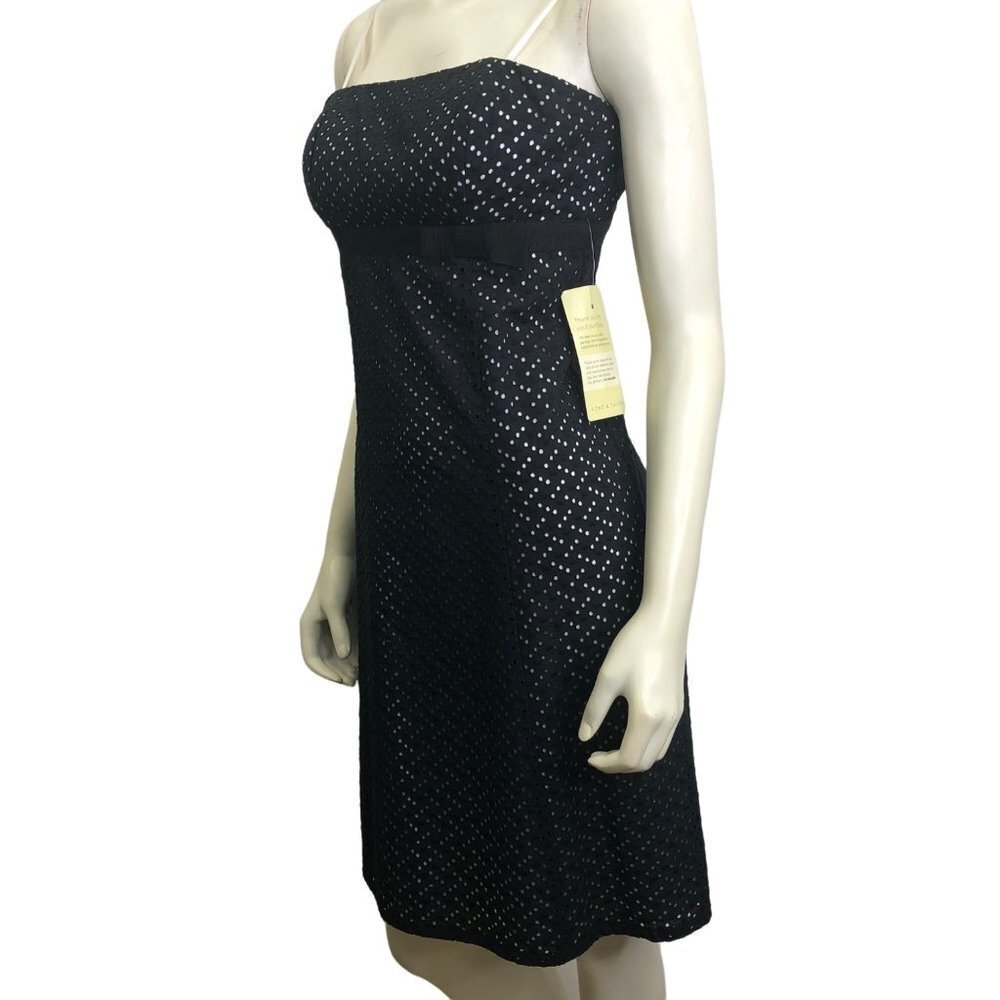 MAX AND CLEO SPAGHETTI STRAP EYELET DRESS SIZE 8 NEW WITH TAG